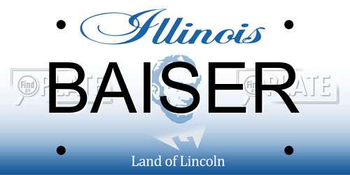 BAISER Illinois License Plate