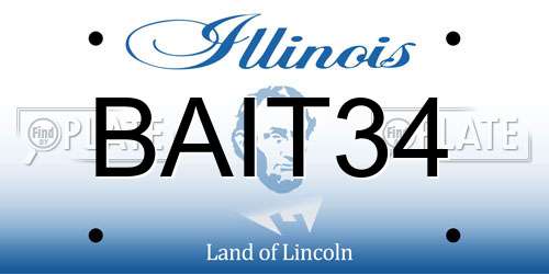 BAIT34 Illinois License Plate