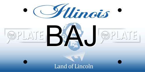 BAJ Illinois License Plate