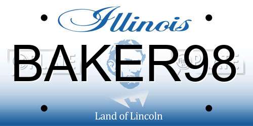 BAKER98 Illinois License Plate