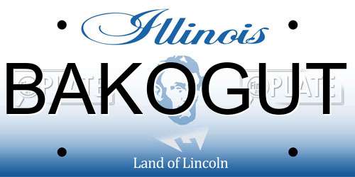 BAKOGUT Illinois License Plate