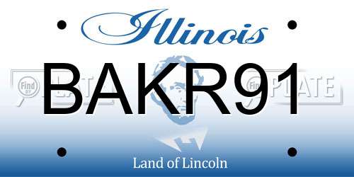 BAKR91 Illinois License Plate