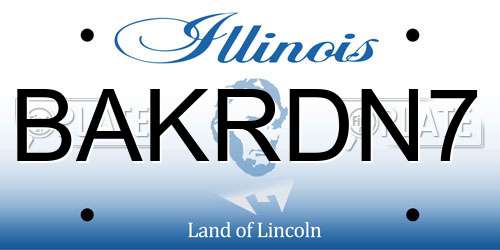 BAKRDN7 Illinois License Plate