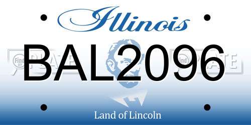 BAL2096 Illinois License Plate