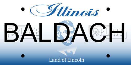 BALDACH Illinois License Plate