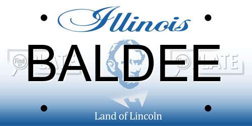 BALDEE Illinois License Plate