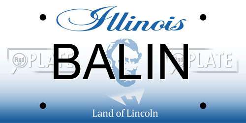 BALIN Illinois License Plate