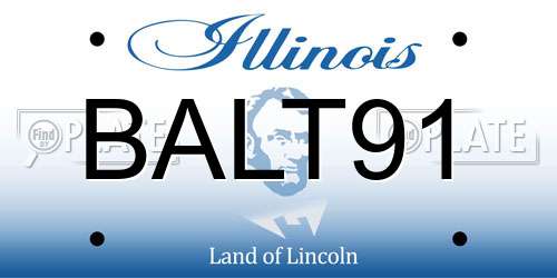 BALT91 Illinois License Plate