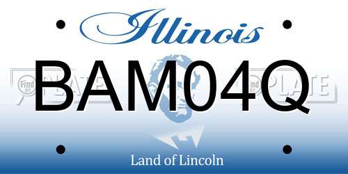 BAM04Q Illinois License Plate