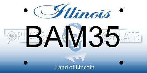 BAM35 Illinois License Plate