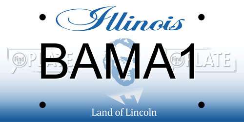 BAMA1 Illinois License Plate