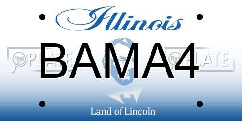 BAMA4 Illinois License Plate