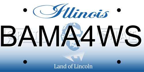 BAMA4WS Illinois License Plate