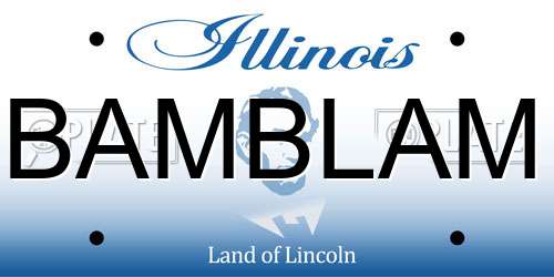 BAMBLAM Illinois License Plate