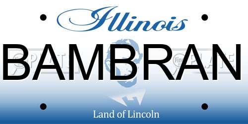 BAMBRAN Illinois License Plate