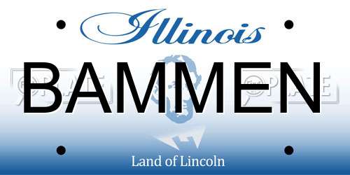 BAMMEN Illinois License Plate