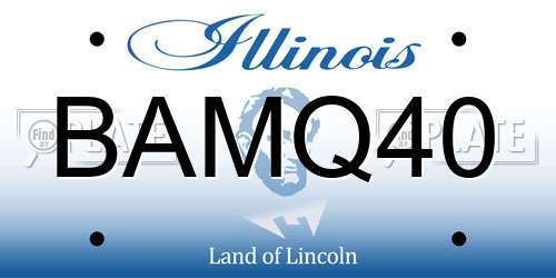 BAMQ40 Illinois License Plate