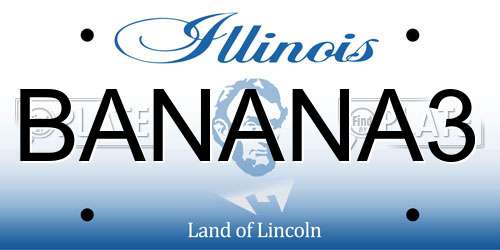 BANANA3 Illinois License Plate