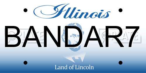 BANDAR7 Illinois License Plate