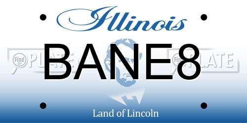 BANE8 Illinois License Plate