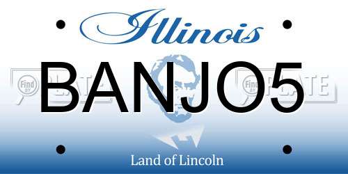 BANJO5 Illinois License Plate