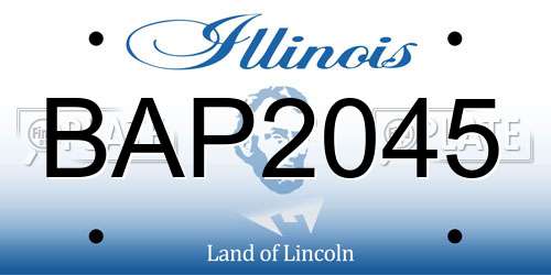 BAP2045 Illinois License Plate