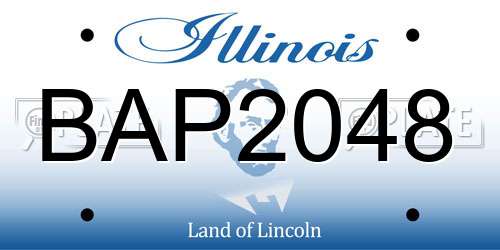BAP2048 Illinois License Plate