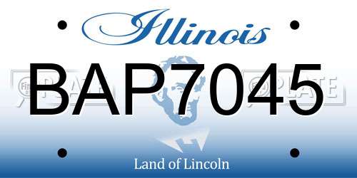 BAP7045 Illinois License Plate