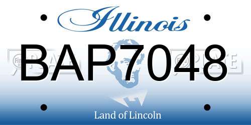 BAP7048 Illinois License Plate