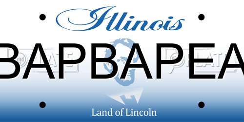 BAPBAPEA Illinois License Plate