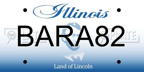 BARA82 Illinois License Plate