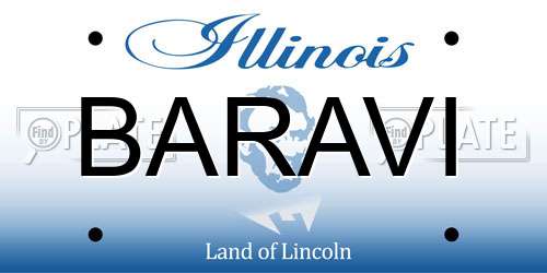BARAVI Illinois License Plate