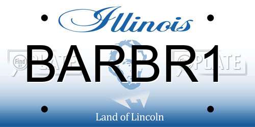 BARBR1 Illinois License Plate