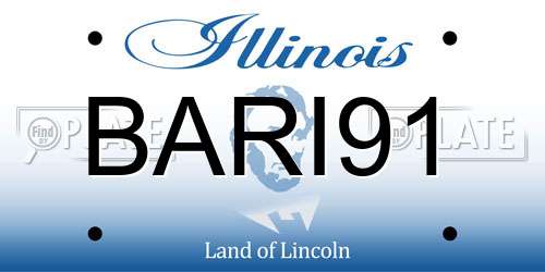 BARI91 Illinois License Plate