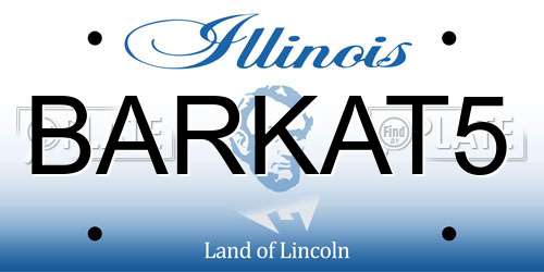 BARKAT5 Illinois License Plate