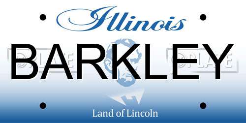 BARKLEY Illinois License Plate