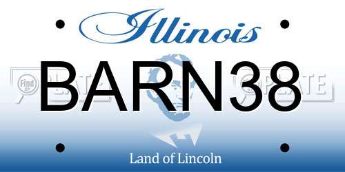 BARN38 Illinois License Plate