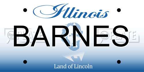 BARNES Illinois License Plate