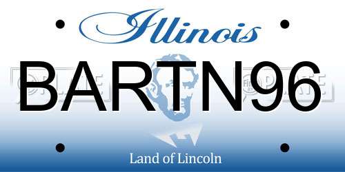 BARTN96 Illinois License Plate