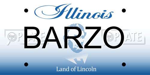 BARZO Illinois License Plate