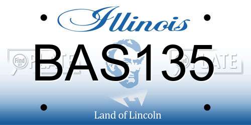 BAS135 Illinois License Plate