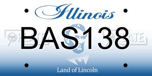 BAS138 Illinois License Plate
