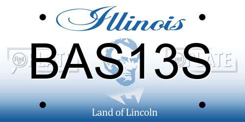 BAS13S Illinois License Plate