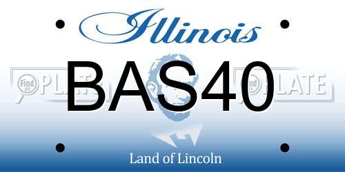 BAS40 Illinois License Plate