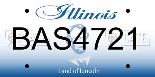 BAS4721 Illinois License Plate