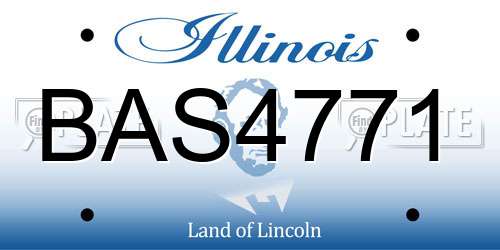 BAS4771 Illinois License Plate