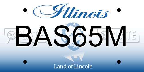 BAS65M Illinois License Plate
