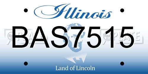 BAS7515 Illinois License Plate