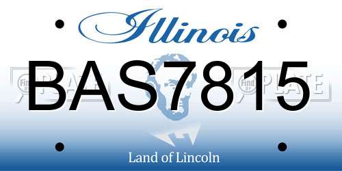BAS7815 Illinois License Plate