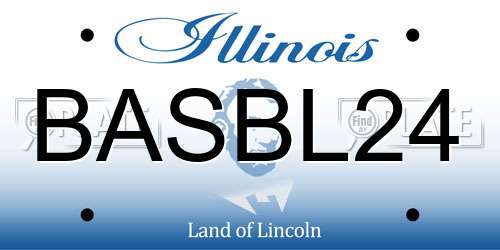 BASBL24 Illinois License Plate